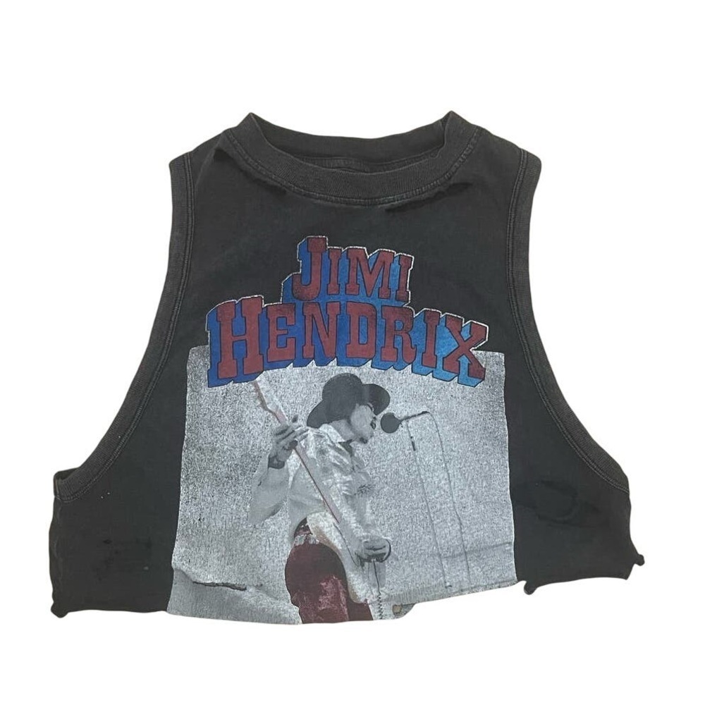 Rockin Artwork Distressed Jimi Hendrix Tank